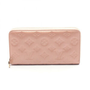 Louis Vuitton Zippy Wallet Coussin Round Long Leather Monogram Embossed Pink